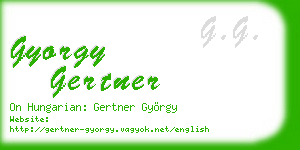 gyorgy gertner business card