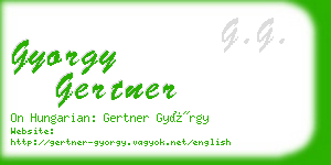 gyorgy gertner business card